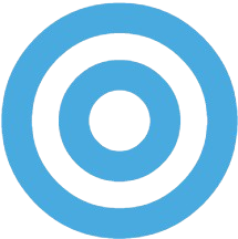 Blue target icon for precise concrete work from Kannapolis Concrete